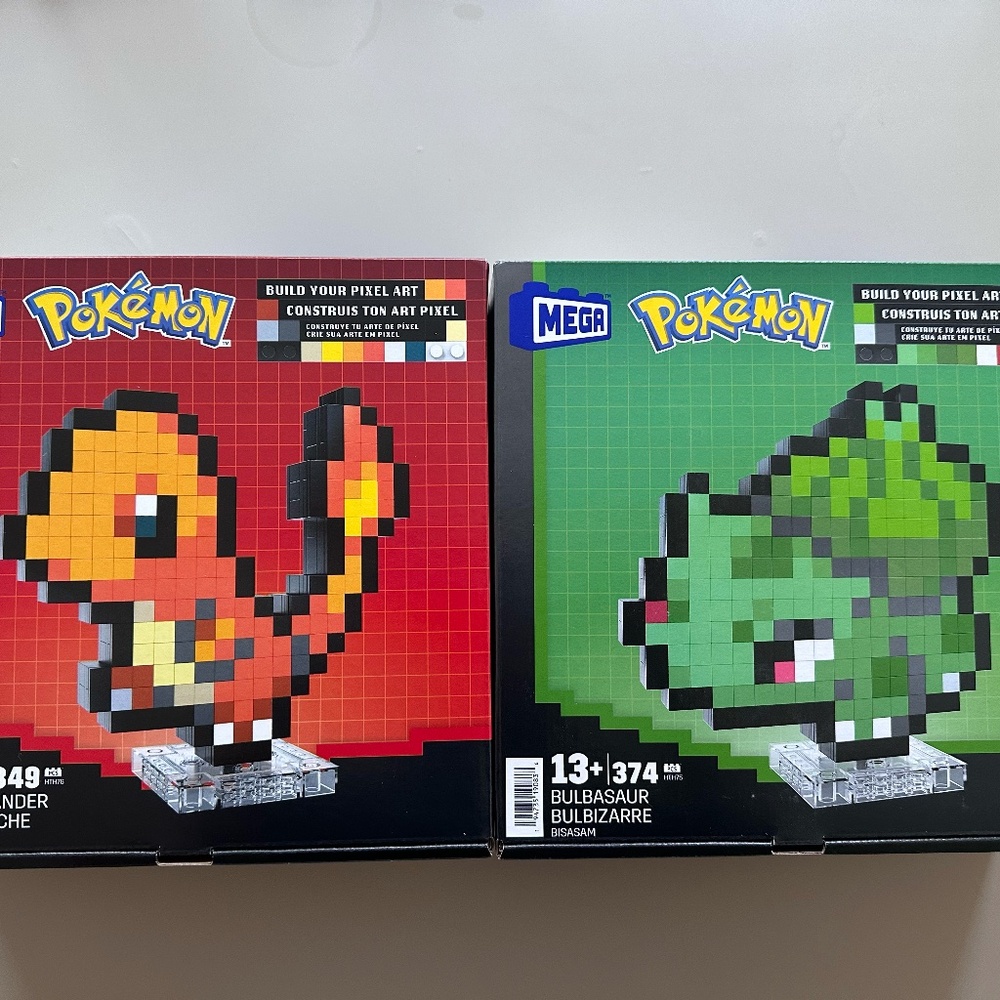 MEGA Pokemon Charmander+Bulbasaur Dual Pack Pixel Art For Collectors